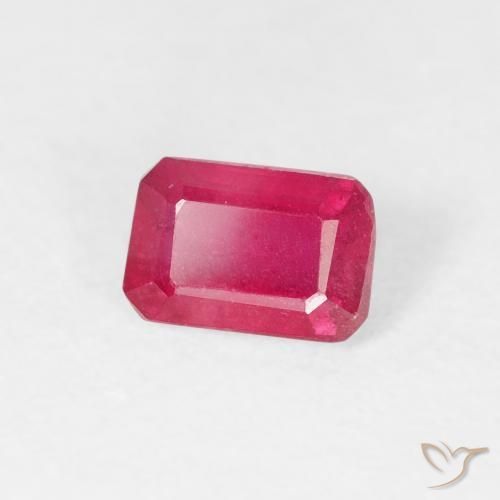 Rubis Rouge moyen naturelle Octogone / coupe Émeraude, 0.86 ct, VS