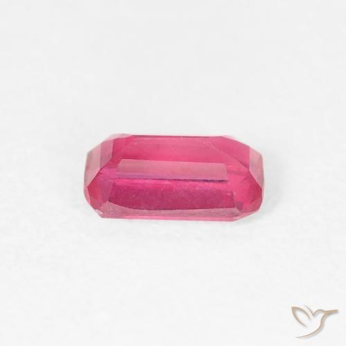 Rubis Rouge Rosâtre naturelle Octogone / coupe Émeraude, 0.67 ct, VS