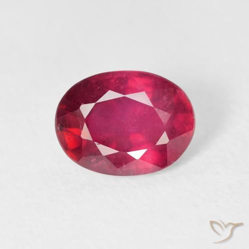 1.86ct Naturel Rose rougeâtre profond Rubis, ovale, VS