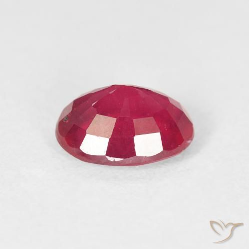 Rubis Rose rougeâtre profond naturelle ovale, 1.86 ct, VS