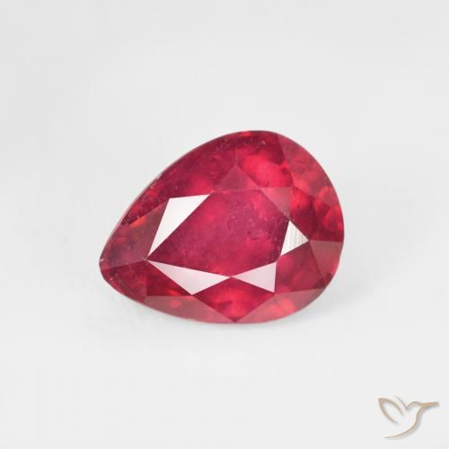 1.79ct Naturel Rouge confiture Rubis, En forme de poire, VS