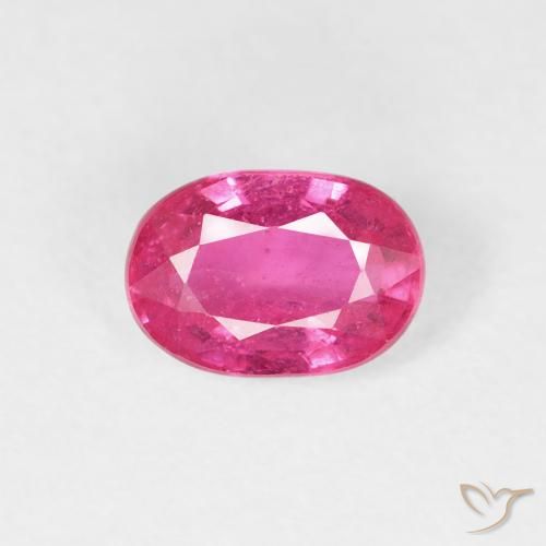1.11ct Naturel Rouge Rosâtre Rubis, ovale, VS