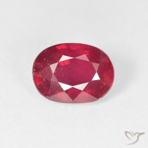 2.19ct Naturel Rouge confiture Rubis, ovale, VS-SI