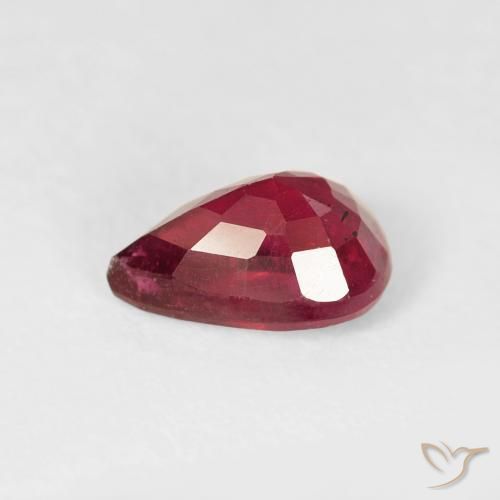 Rubis Rouge moyen naturelle En forme de poire, 1.08 ct, VS-SI