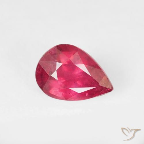 Rubis Rouge moyen naturelle En forme de poire, 0.86 ct, VS-SI