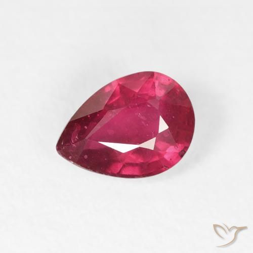 1.02ct Naturel Rouge moyen Rubis, En forme de poire, VS-SI
