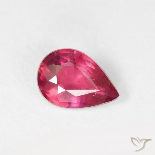 Rubis Rose rougeâtre naturelle En forme de poire, 0.79 ct, VS-SI