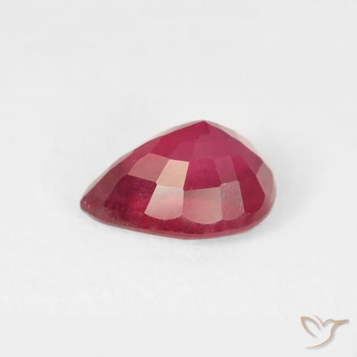 Rubis Rose rougeâtre naturelle En forme de poire, 1.10 ct, VS-SI