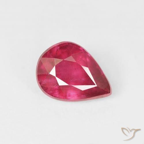 Rubis Rouge moyen naturelle En forme de poire, 1.04 ct, VS-SI