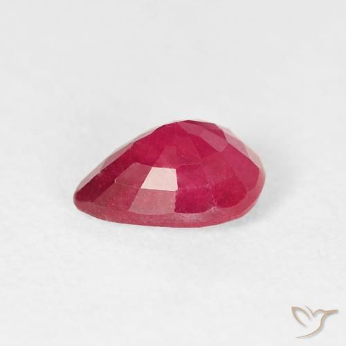 Rubis Rose rougeâtre naturelle En forme de poire, 0.91 ct, VS-SI