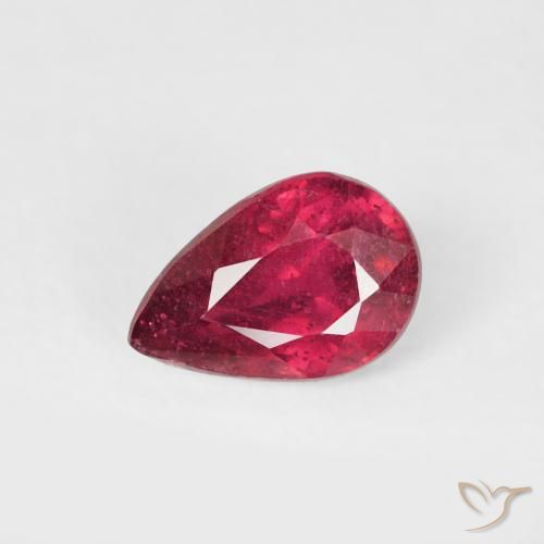 0.51ct Naturel Cramoisi profond Rubis, En forme de poire, VS-SI