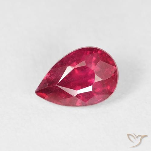 0.74ct Naturel Cramoisi profond Rubis, En forme de poire, VS-SI