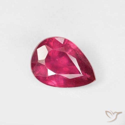Rubis Rouge moyen naturelle En forme de poire, 0.78 ct, VS-SI
