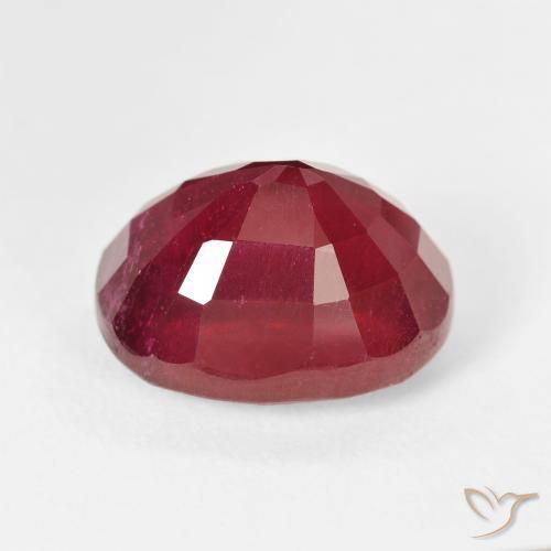 Rubis Rouge confiture naturelle ovale, 12.89 ct, VS