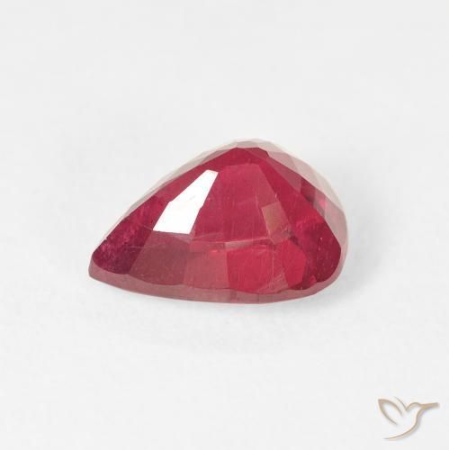 Rubis Rouge moyen naturelle En forme de poire, 2.55 ct, VS