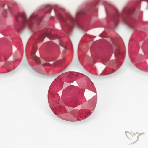 Rubis Cramoisi profond naturelle Coupe roude, 1.39 ct, VS