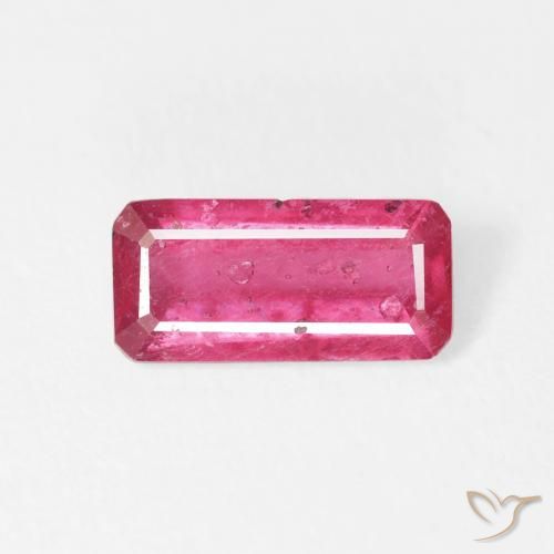 1.91ct Naturel Rouge léger Rubis, Taille émeraude, VS-SI
