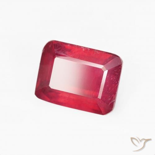 Rubis Rouge confiture naturelle Octogone / coupe Émeraude, 3.83 ct, VS