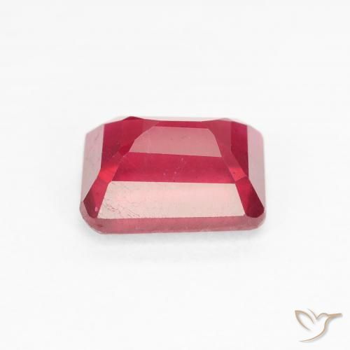 Rubis Rouge confiture naturelle Octogone / coupe Émeraude, 3.83 ct, VS