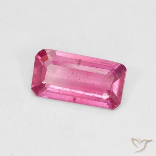 Rubis Rose vif naturelle Octogone / coupe Émeraude, 1.24 ct, VS-SI