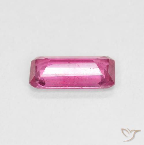 Rubis Rose vif naturelle Octogone / coupe Émeraude, 1.24 ct, VS-SI