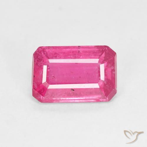 2.28ct Naturel Rose vif Rubis, Taille émeraude, VS-SI