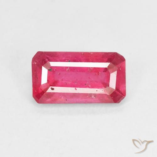 1.92ct Naturel Rose vif Rubis, Taille émeraude, VS-SI