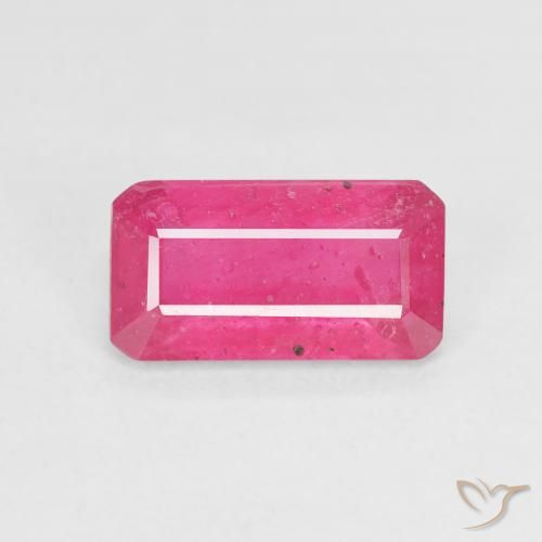2.80ct Naturel Rose vif Rubis, Taille émeraude, VS-SI