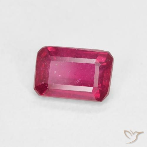 Rubis Rose vif naturelle Octogone / coupe Émeraude, 0.82 ct, VS-SI