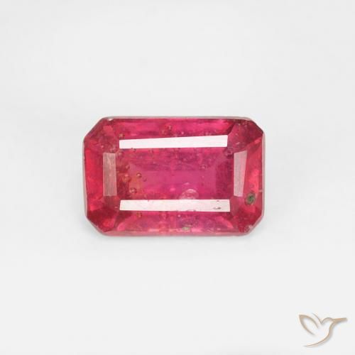 0.71ct Naturel Rose moyen Rubis, Taille émeraude, VS-SI