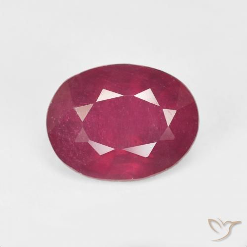 3.84ct Naturel Rouge foncé Rubis, ovale, VS