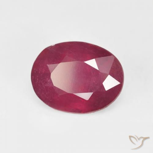 Rubis Rouge foncé naturelle ovale, 3.84 ct, VS