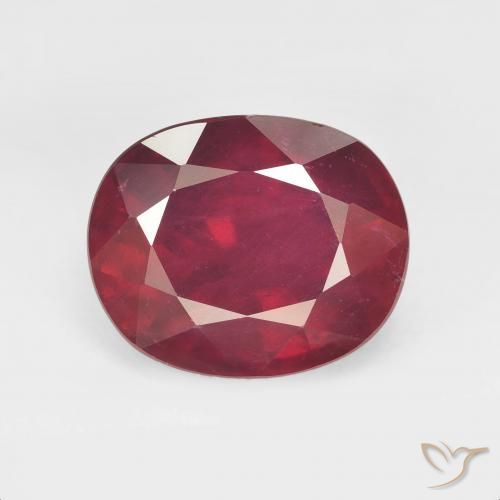 8.24ct Naturel Rouge foncé Rubis, ovale, VS