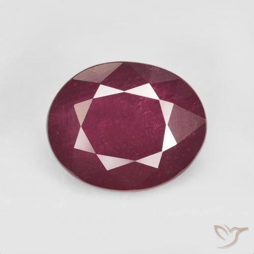 6.05ct Naturel Rouge foncé Rubis, ovale, VS