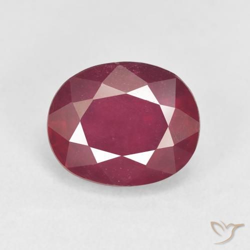 5.93ct Naturel Rouge foncé Rubis, ovale, VS