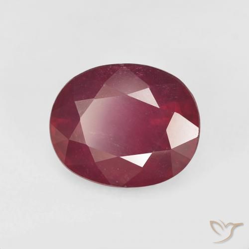 Rubis Rouge foncé naturelle ovale, 5.93 ct, VS