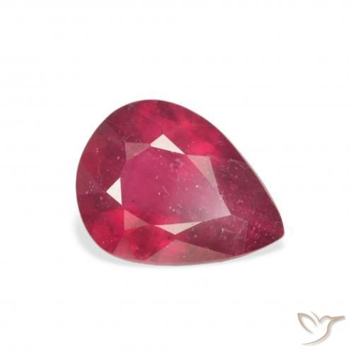 2.65ct Naturel Rouge confiture Rubis, En forme de poire, VS