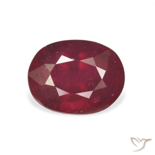 4.33ct Naturel Rouge foncé Rubis, ovale, VS