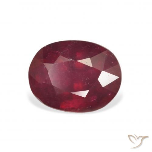 Rubis Rouge foncé naturelle ovale, 4.33 ct, VS