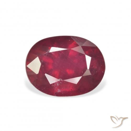 3.42ct Naturel Rouge sang Rubis, ovale, VS