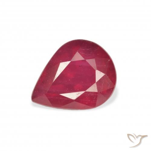 2.76ct Naturel Rouge confiture Rubis, En forme de poire, VS