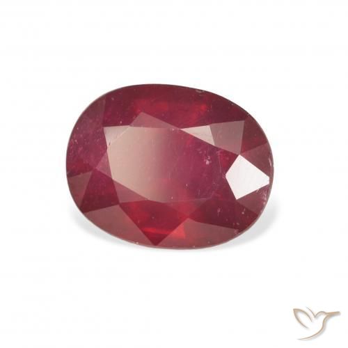 Rubis Rouge foncé naturelle ovale, 3.59 ct, VS