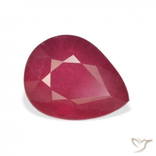 Rubis Rouge moyen naturelle En forme de poire, 4.56 ct, VS