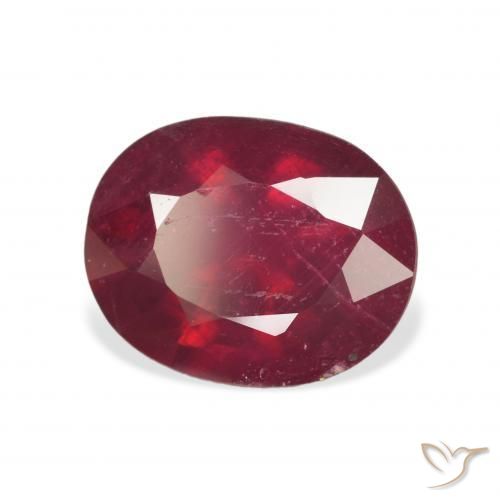 5.00ct Naturel Rouge sang Rubis, ovale, VS