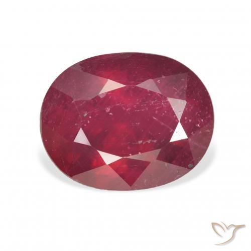 Rubis Rouge sang naturelle ovale, 5.00 ct, VS