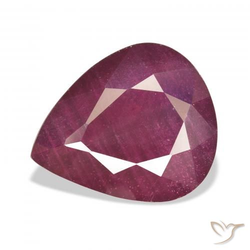 16.24ct Naturel Vin rouge Rubis, En forme de poire, VS