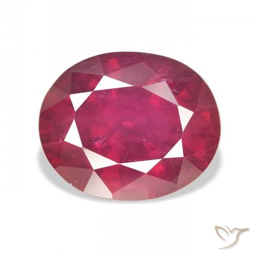 10.77ct Naturel Medium Dark-Red Rubis, ovale, VS