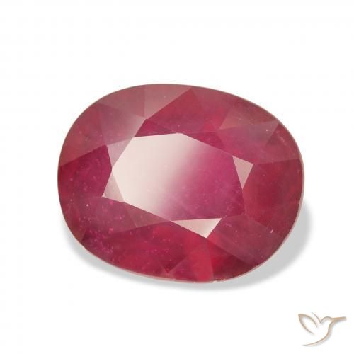 Rubis Rouge confiture naturelle ovale, 11.24 ct, VS