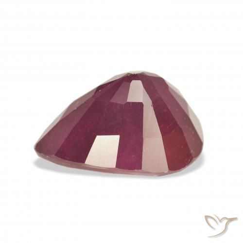 Rubis Rouge foncé naturelle En forme de poire, 12.06 ct, VS