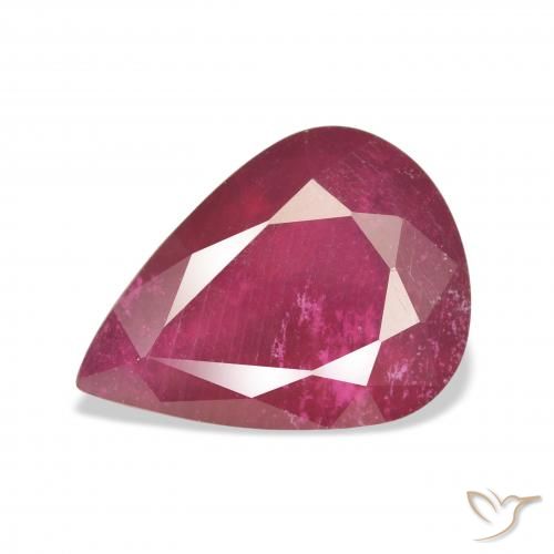 10.07ct Naturel Rouge foncé Rubis, En forme de poire, VS